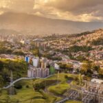 Aerial shot of Medellin, Colombia, one of the best places to retire in South America.