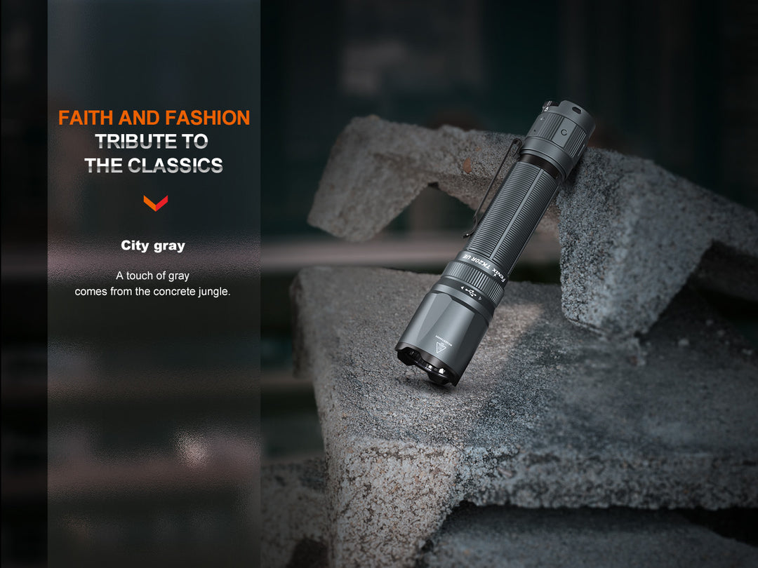 Fenix TK20R UE Flashlight in City Gray