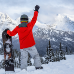 A person living in Canada on the Canada digital nomad visa takes a break to go skiing.