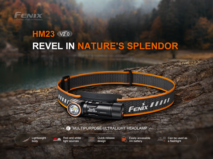 Fenix HM23 V2.0 Lightweight Detachable Headlamp